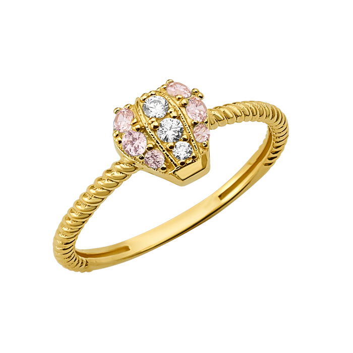 10K/14K Gold Cluster Ring Colored Gemstones