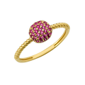 10K/14K Gold Dome Ring with Gemstones
