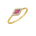 10K/14K Gold Marquise Cluster Ring with Gemstones