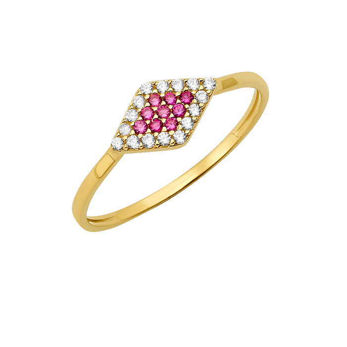 10K/14K Gold Marquise Cluster Ring with Gemstones