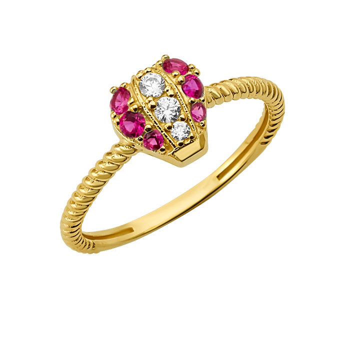 10K/14K Gold Cluster Ring Colored Gemstones
