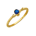 10K/14K Gold Solitaire Ring with Gemstone