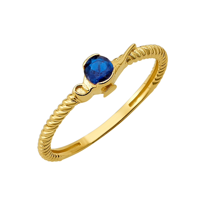 10K/14K Gold Solitaire Ring with Gemstone