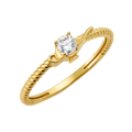 10K/14K Gold Solitaire Ring with Gemstone