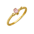 10K/14K Gold Solitaire Ring with Gemstone