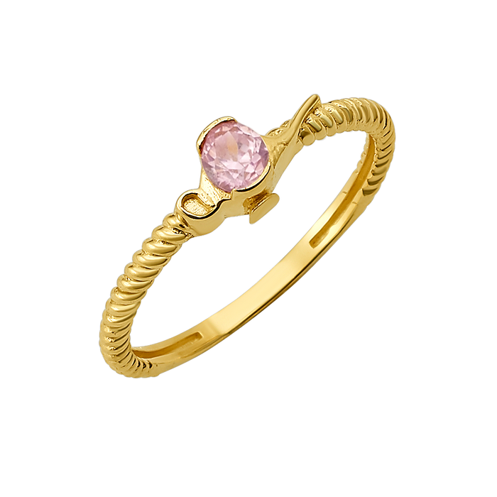 10K/14K Gold Solitaire Ring with Gemstone