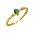 10K/14K Gold Solitaire Ring with Gemstone