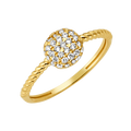 10K/14K Gold Dome Ring with Gemstones