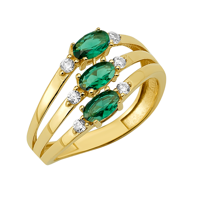 10k-14k-solid-gold-triple-stone-ring-newr-045-white-green