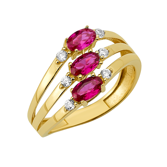 10k-14k-solid-gold-triple-stone-ring-newr-045-white-red