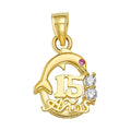10K/14K Solid Gold Dolphin Quinceañera Ring