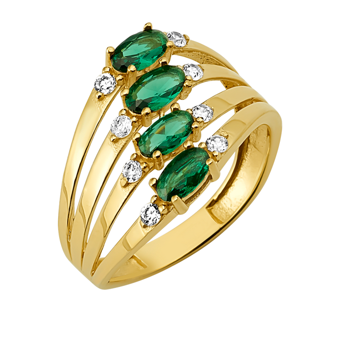 10k-14k-solid-gold-four-stone-ring-newr-046-white-green
