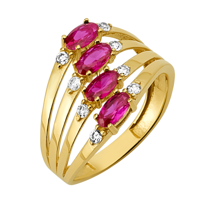 10k-14k-solid-gold-four-stone-ring-newr-046-white-red