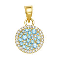 10K/14K Gold Round Cluster Ring with Gemstones