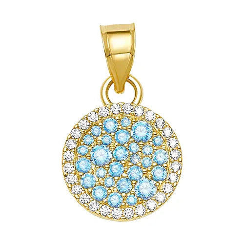 10K/14K Gold Round Cluster Ring with Gemstones