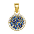 10K/14K Gold Round Cluster Ring with Gemstones