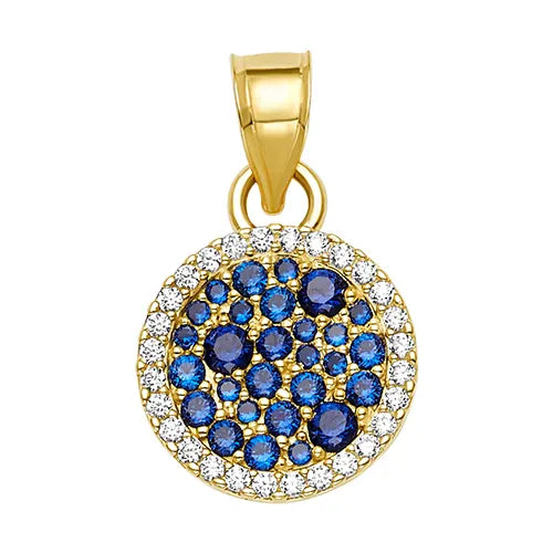 10K/14K Gold Round Cluster Ring with Gemstones