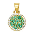 10K/14K Gold Round Cluster Ring with Gemstones