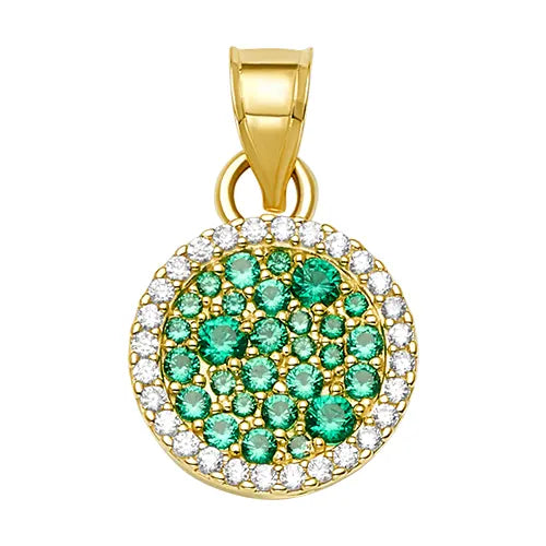 10K/14K Gold Round Cluster Ring with Gemstones