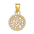 10K/14K Gold Round Cluster Ring with Gemstones