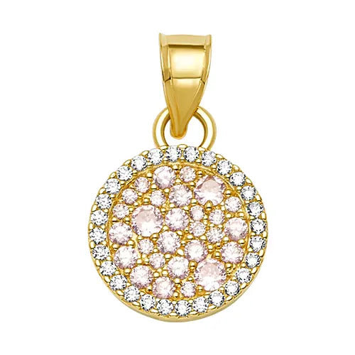 10K/14K Gold Round Cluster Ring with Gemstones