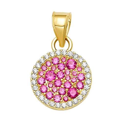 10K/14K Gold Round Cluster Ring with Gemstones