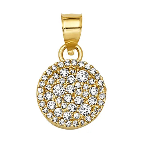 10K/14K Gold Round Cluster Ring with Gemstones