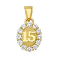 10K/14K Solid Gold Sweet 15 Birthday Medallion