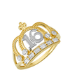 10K/14K Solid Gold Sweet 16 Crown Ring