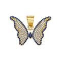 10K/14K Solid Gold Pavé Butterfly Open Wing Charm