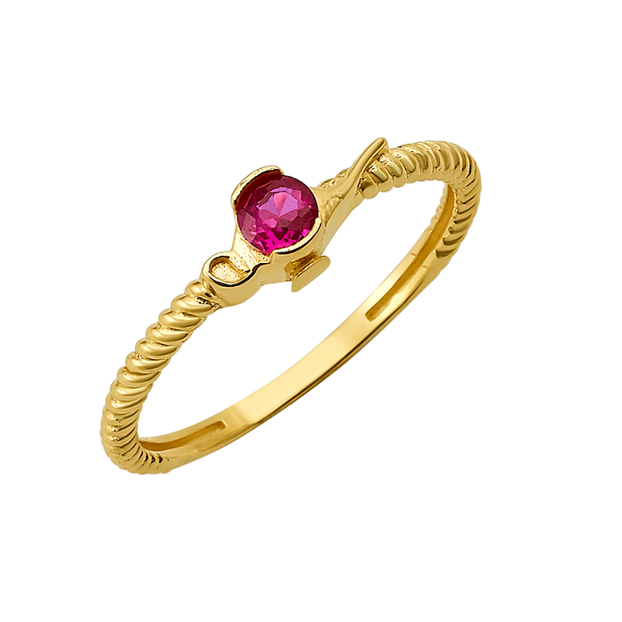 10K/14K Gold Solitaire Ring with Gemstone