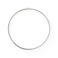 768864 - Sterling Silver - 17" Reversible Diamond Cut High Polished Omega Necklace, 2.5mm