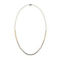 Multicolor ombre freshwater 3.5-4mm pearl strand choker necklace with magnetic sterling silver clasp. Item No. 774338