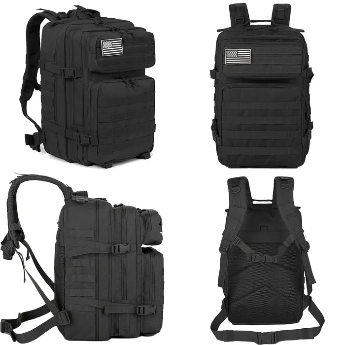 45L Tactical Backpack | Military-Style Molle Hiking, Camping & Travel Backpack