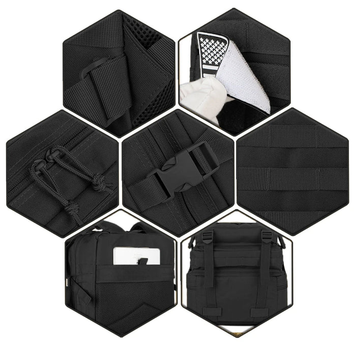 45L Tactical Backpack | Military-Style Molle Hiking, Camping & Travel Backpack