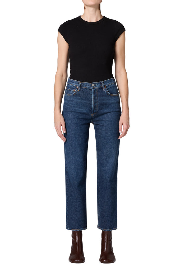 90's Pinch Waist Crop Jean