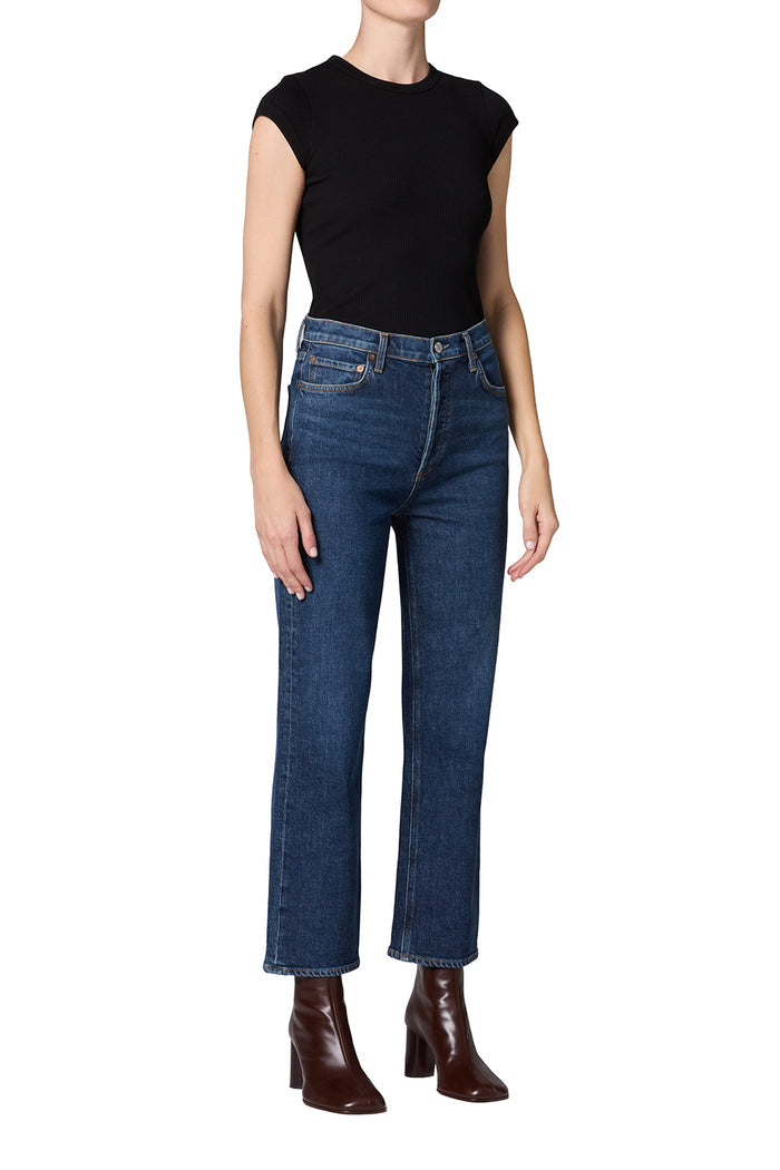90's Pinch Waist Crop Jean