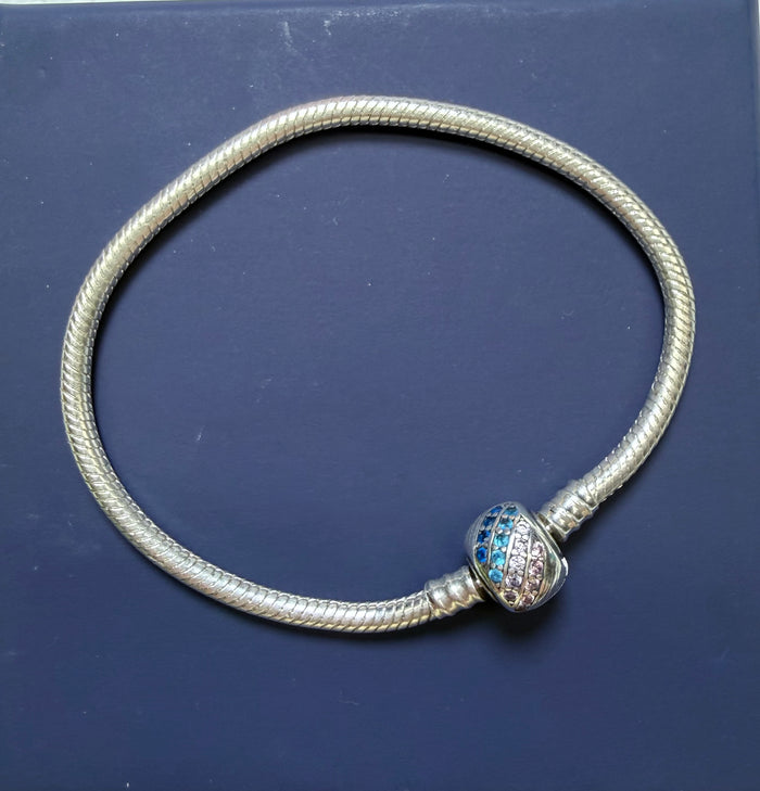 Blank Sterling Silver Charm Bracelet