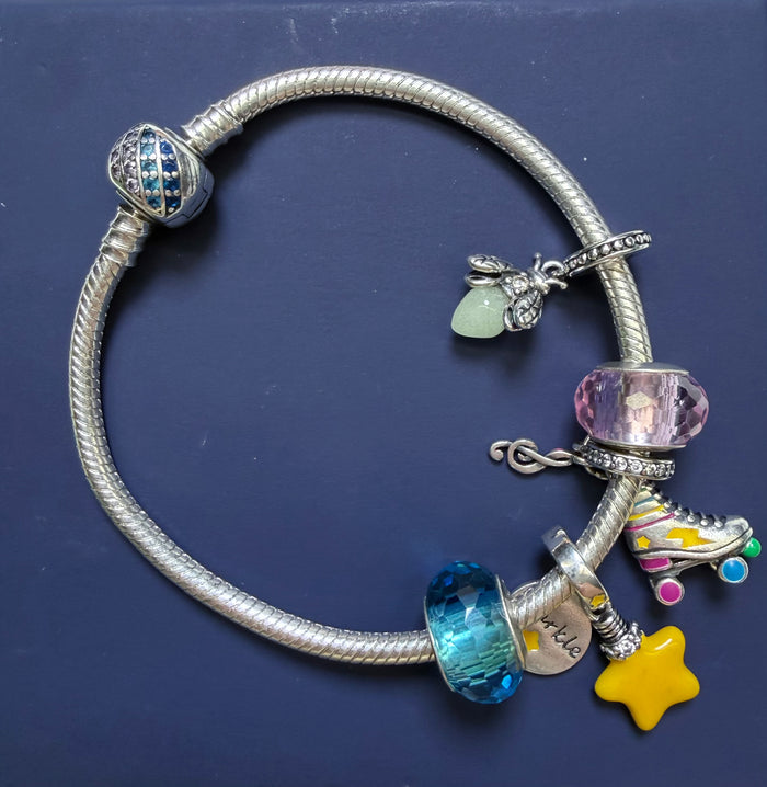 Blank Sterling Silver Charm Bracelet