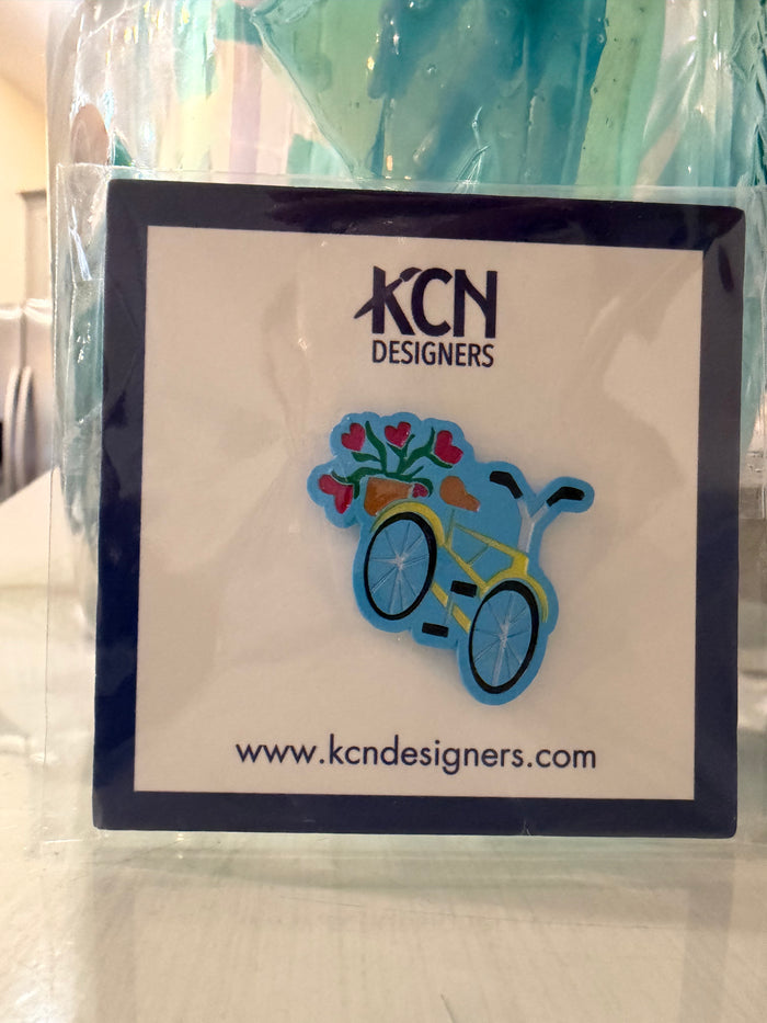 Bike with Flowers Needle Minder