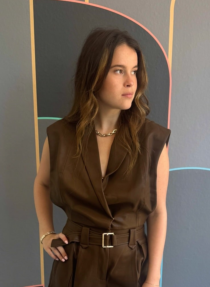 Addison Faux Leather Vest