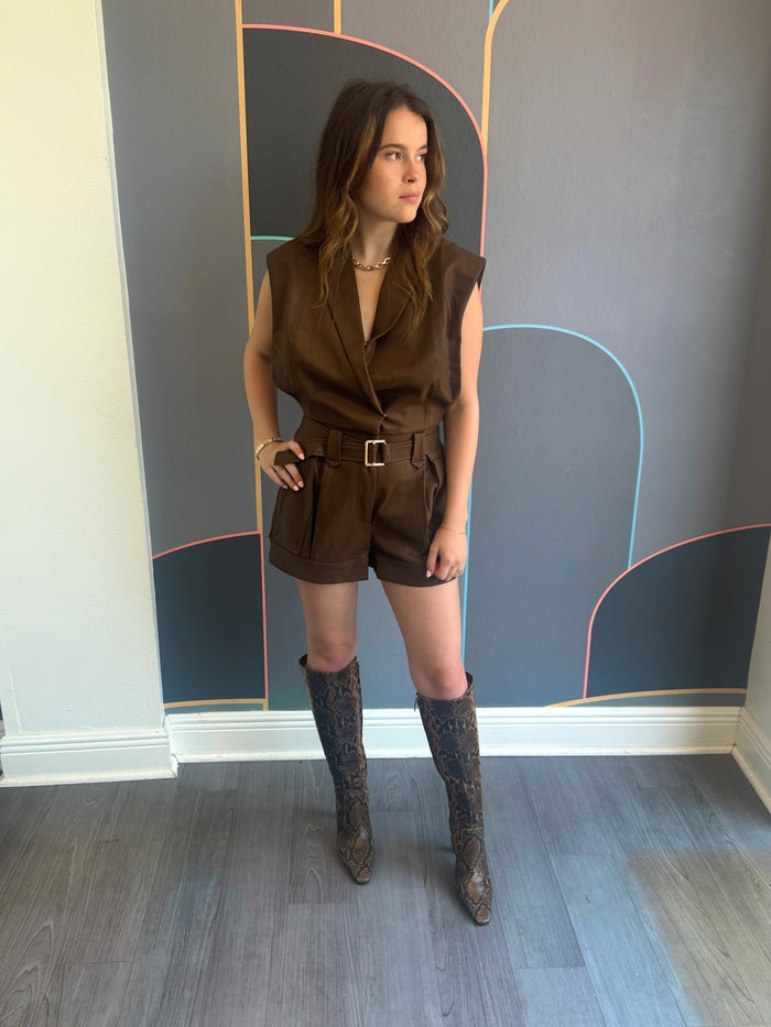Addison Faux Leather Vest