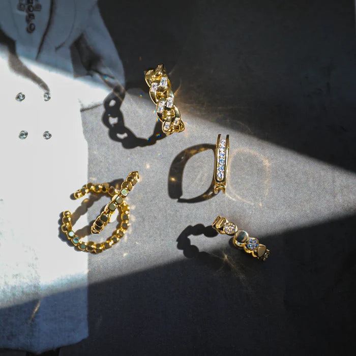 Adjustable Pave Open Bar Ring