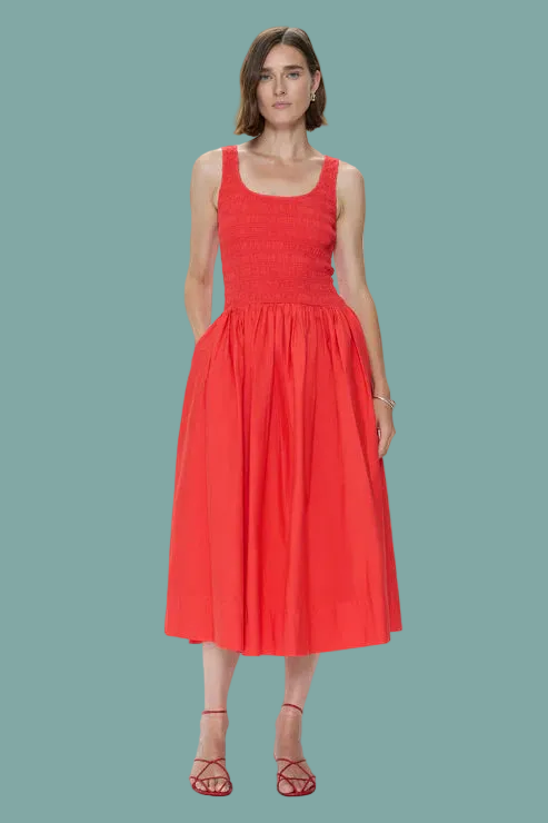 Alessia Smocked Drop Waist Dress