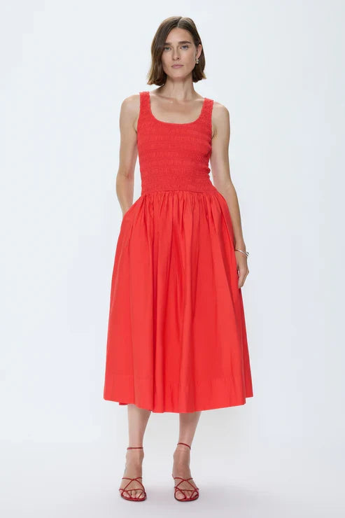 Alessia Smocked Drop Waist Dress