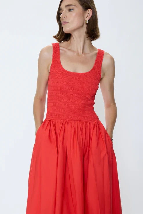 Alessia Smocked Drop Waist Dress