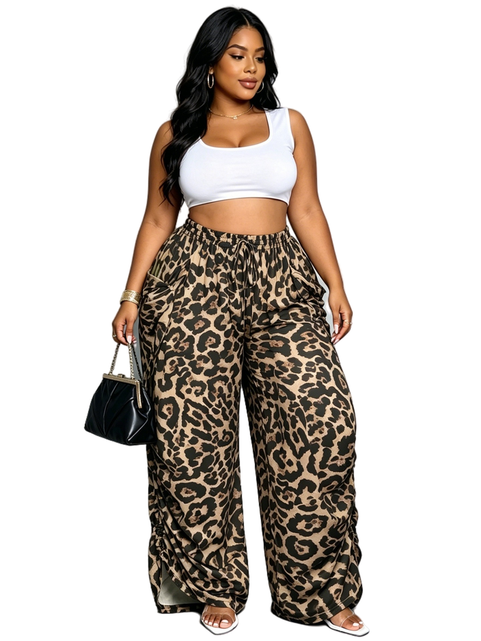 Animal lover  CASUAL WIDE LEG PANTS