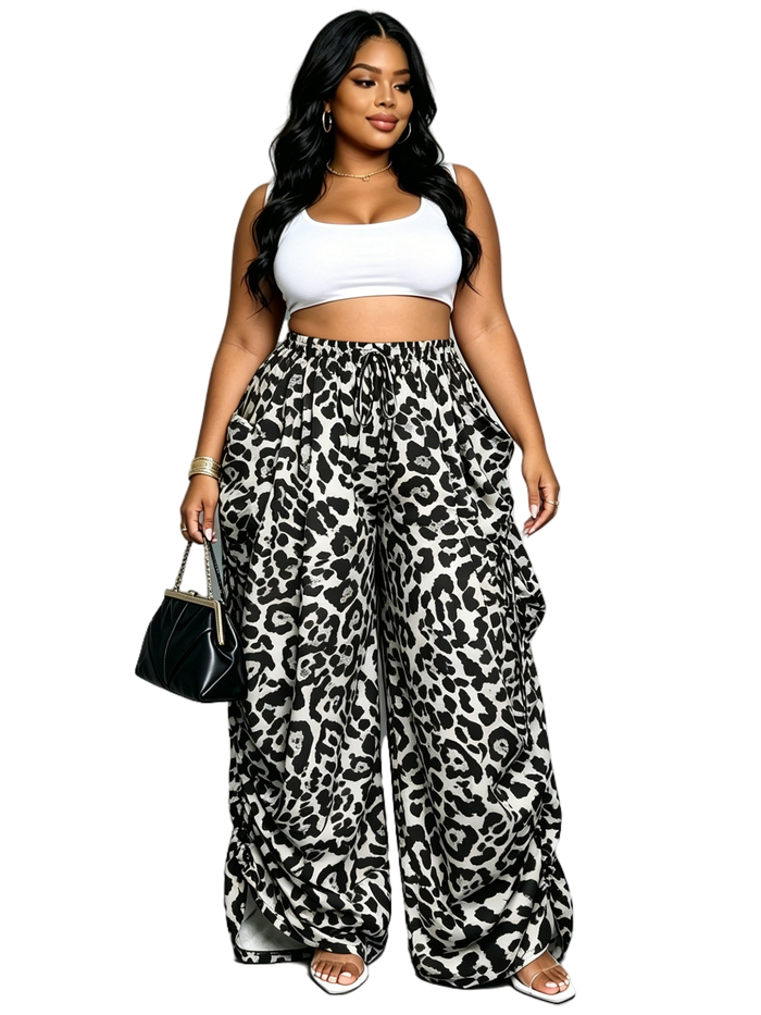 Animal lover  CASUAL WIDE LEG PANTS