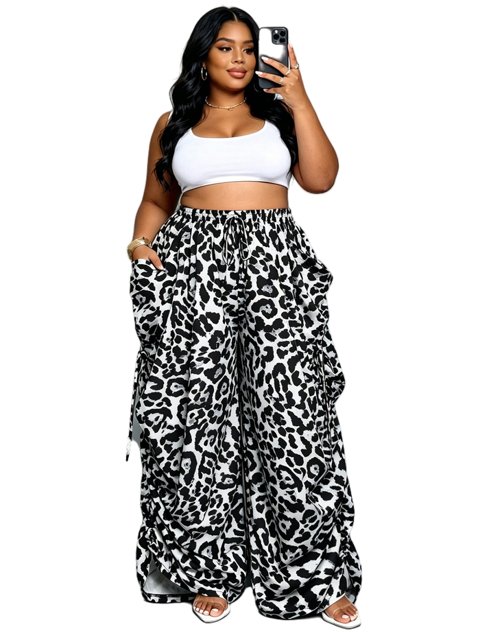 Animal lover  CASUAL WIDE LEG PANTS