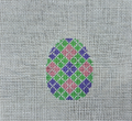 Argyle and Green Small Egg